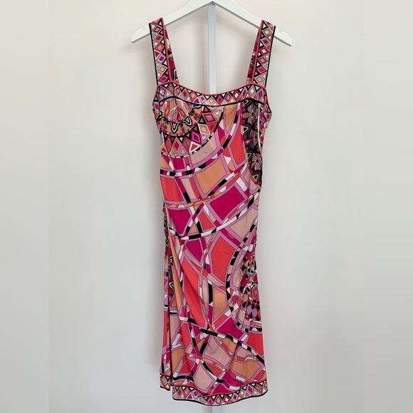 EMILIO PUCCI PINK MULTI DRESS MODEL 41R150 SIZE IT 44 / US 10 NWOTS! - Picture 5 of 17